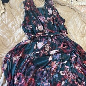 Lane Bryant Multicolor Floral Maxi Dress